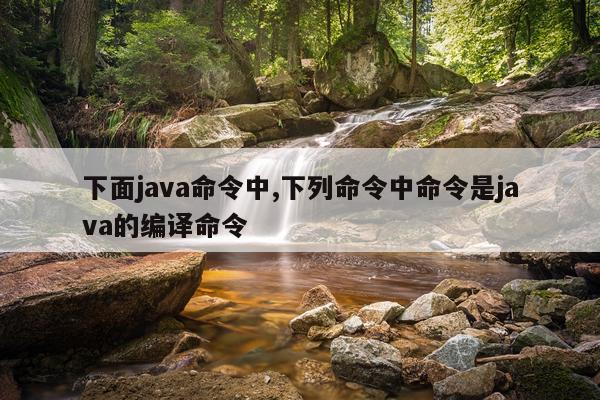 下面java命令中,下列命令中命令是java的编译命令