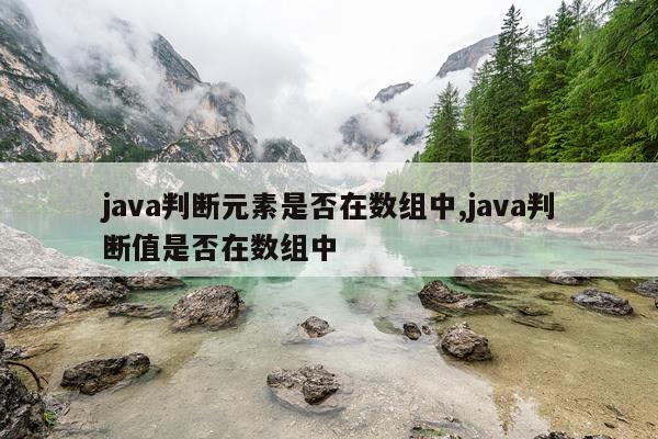 java判断元素是否在数组中,java判断值是否在数组中