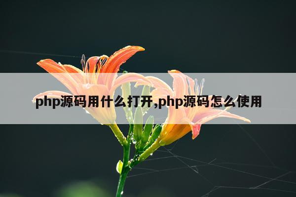 php源码用什么打开,php源码怎么使用
