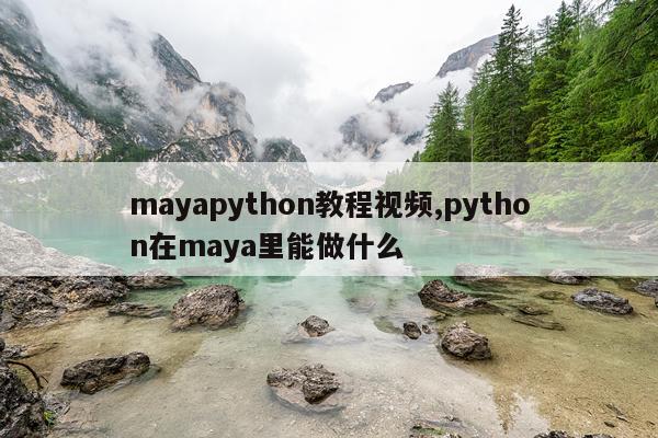 mayapython教程视频,python在maya里能做什么
