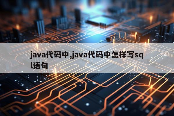 java代码中,java代码中怎样写sql语句