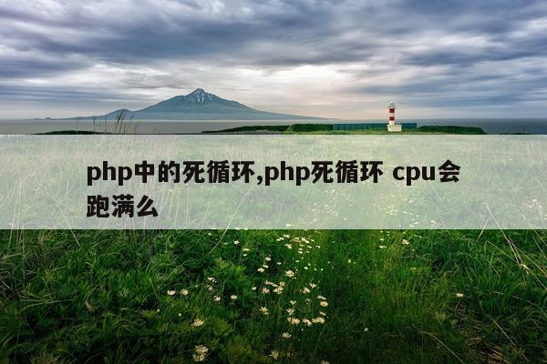 php中的死循环,php死循环 cpu会跑满么