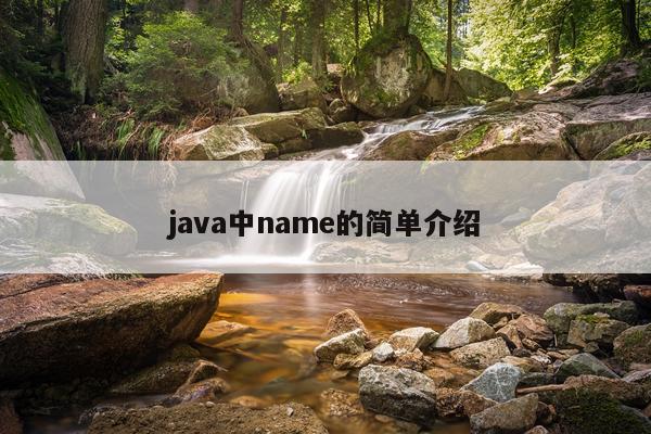 java中name的简单介绍