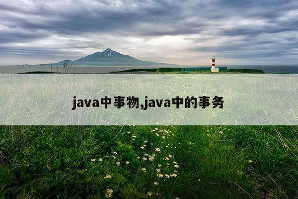 java中事物,java中的事务