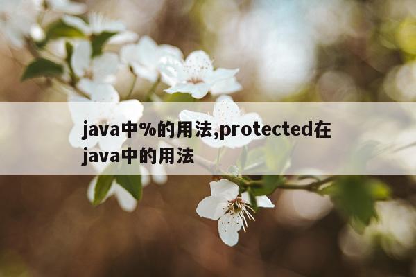 java中%的用法,protected在java中的用法