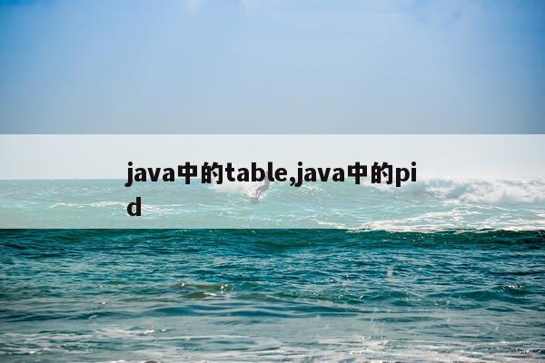 java中的table,java中的pid