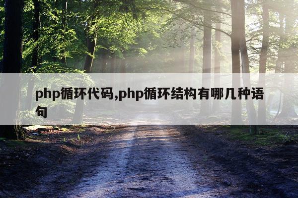 php循环代码,php循环结构有哪几种语句