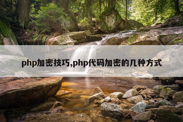 php加密技巧,php代码加密的几种方式
