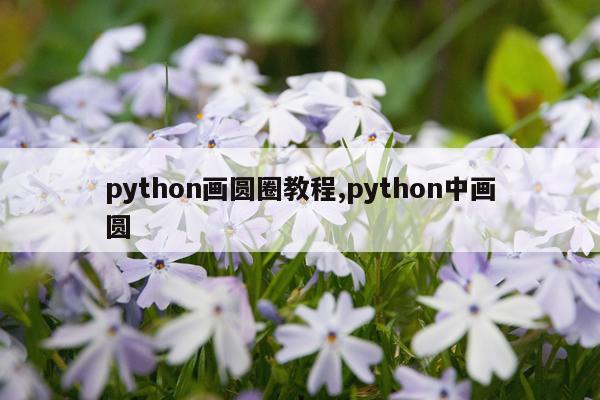python画圆圈教程,python中画圆