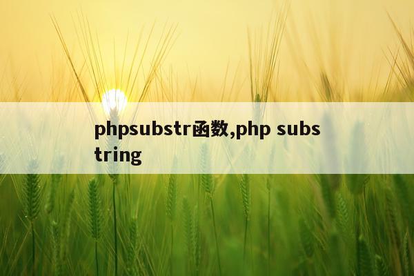 phpsubstr函数,php substring