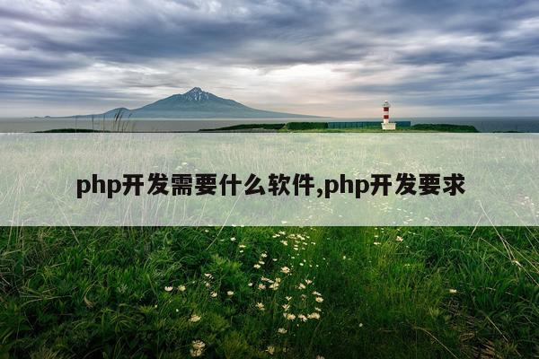 php开发需要什么软件,php开发要求