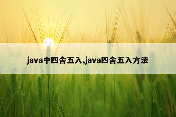 java中四舍五入,java四舍五入方法