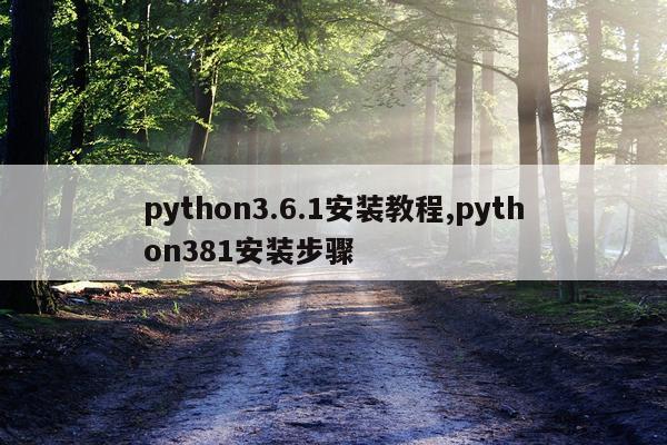 python3.6.1安装教程,python381安装步骤
