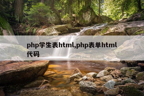 php学生表html,php表单html代码