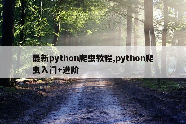 最新python爬虫教程,python爬虫入门+进阶