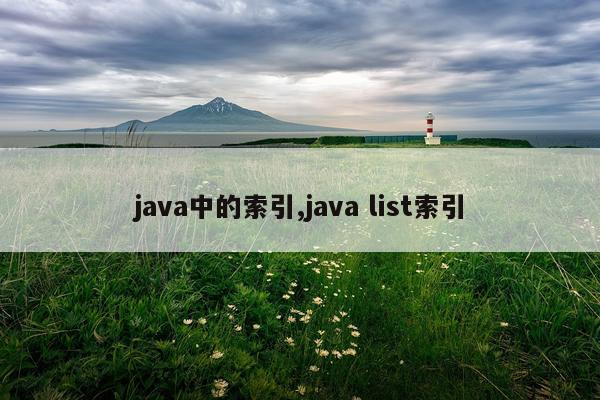 java中的索引,java list索引