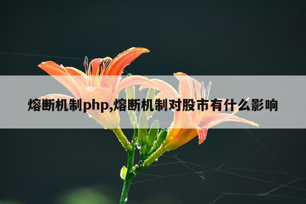 熔断机制php,熔断机制对股市有什么影响