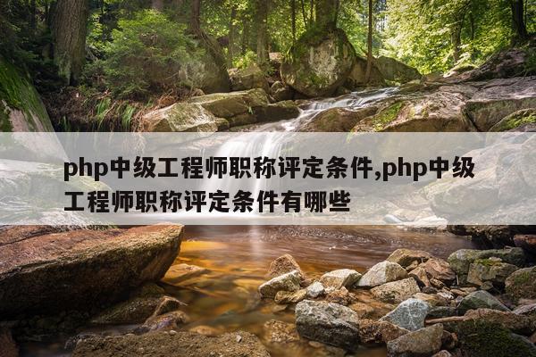 php中级工程师职称评定条件,php中级工程师职称评定条件有哪些
