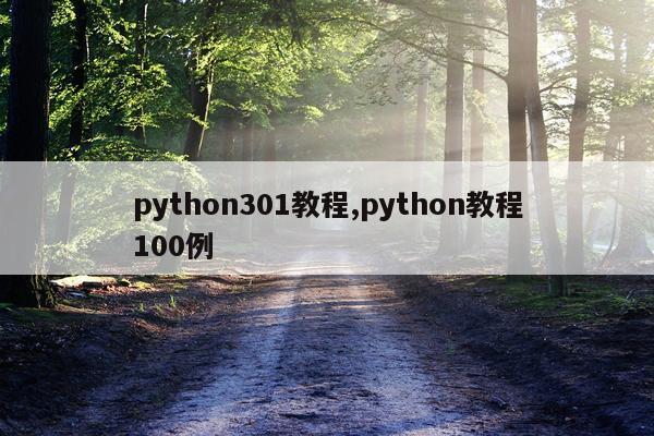 python301教程,python教程100例