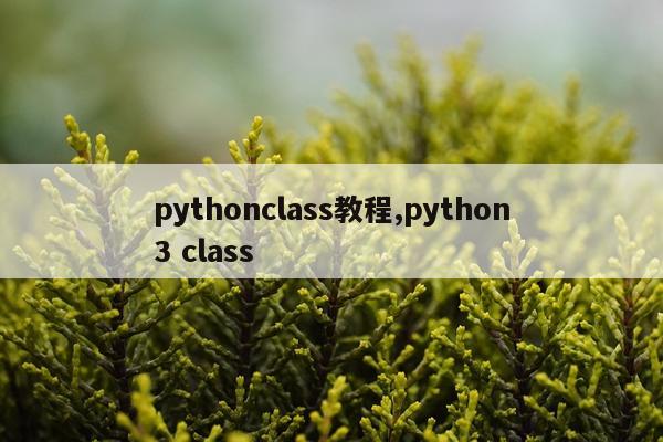 pythonclass教程,python3 class