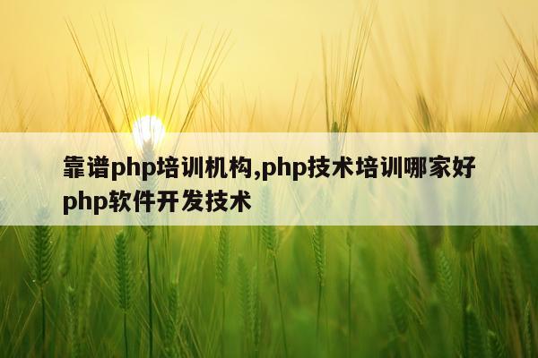靠谱php培训机构,php技术培训哪家好php软件开发技术