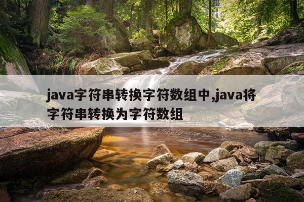 java字符串转换字符数组中,java将字符串转换为字符数组