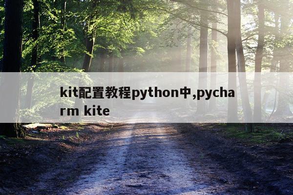 kit配置教程python中,pycharm kite
