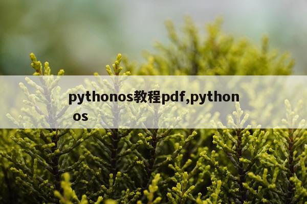 pythonos教程pdf,python os