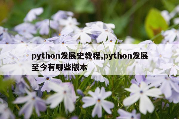 python发展史教程,python发展至今有哪些版本