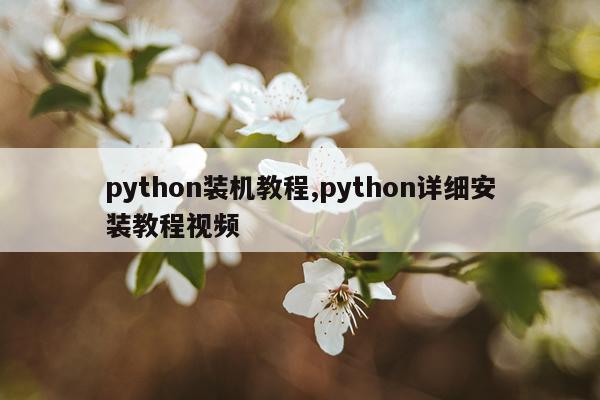 python装机教程,python详细安装教程视频