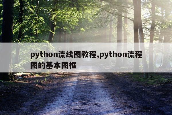 python流线图教程,python流程图的基本图框