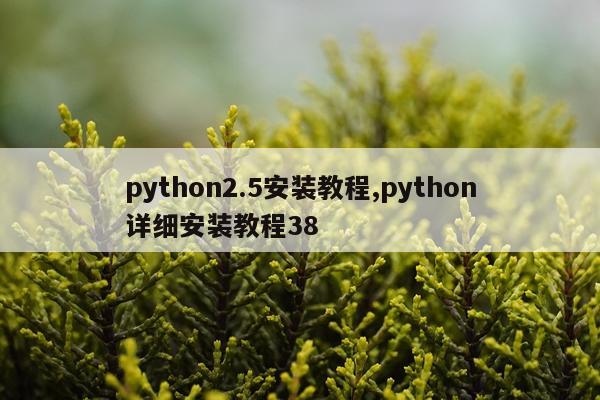 python2.5安装教程,python详细安装教程38