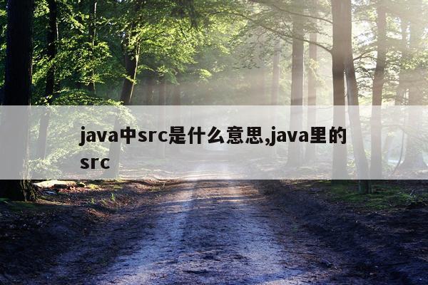 java中src是什么意思,java里的src