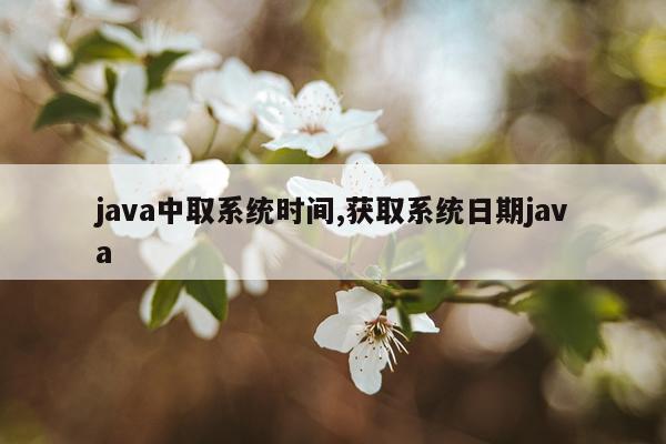 java中取系统时间,获取系统日期java