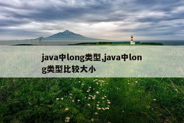 java中long类型,java中long类型比较大小