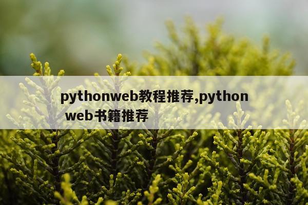 pythonweb教程推荐,python web书籍推荐