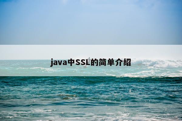 java中SSL的简单介绍