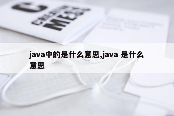 java中的是什么意思,java 是什么意思