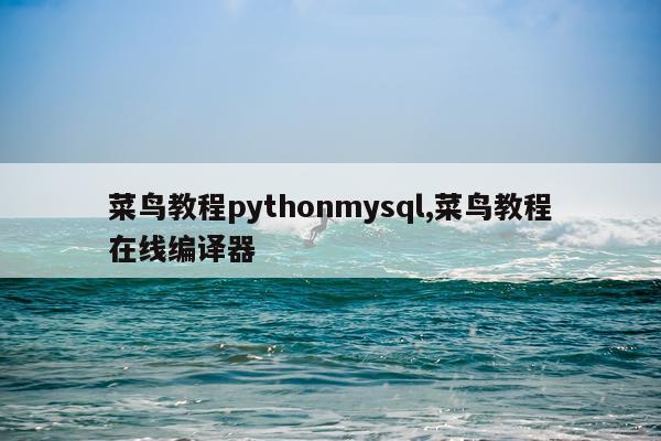 菜鸟教程pythonmysql,菜鸟教程在线编译器