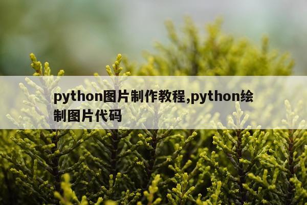 python图片制作教程,python绘制图片代码