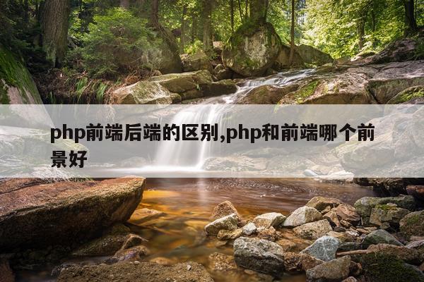php前端后端的区别,php和前端哪个前景好