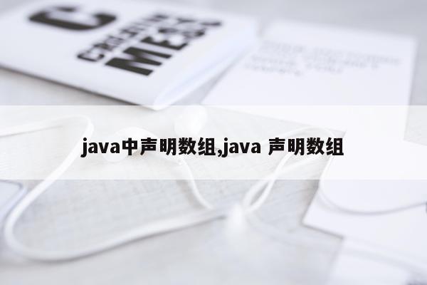java中声明数组,java 声明数组