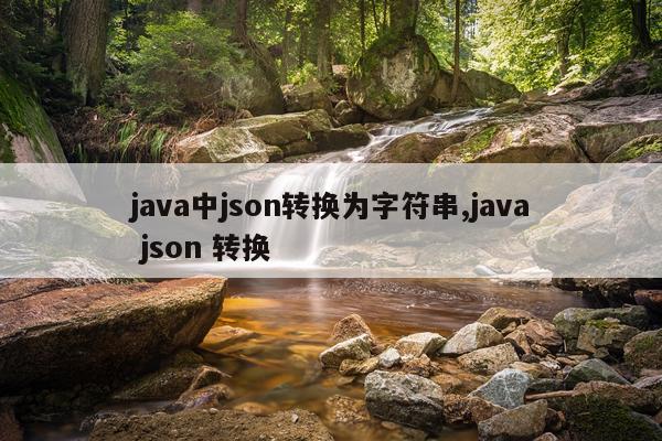 java中json转换为字符串,java json 转换