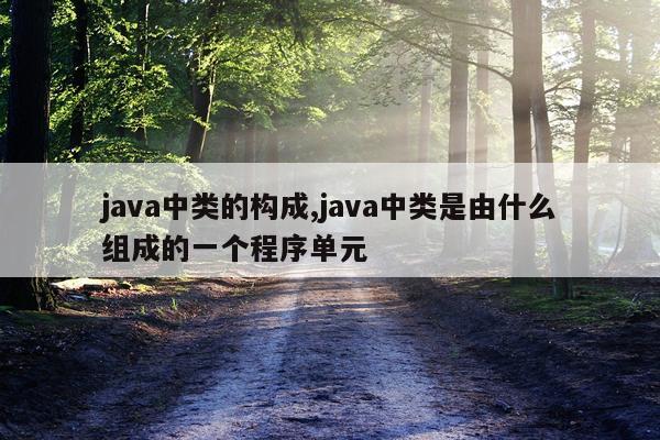 java中类的构成,java中类是由什么组成的一个程序单元