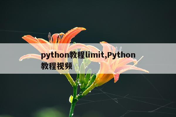 python教程limit,Python教程视频