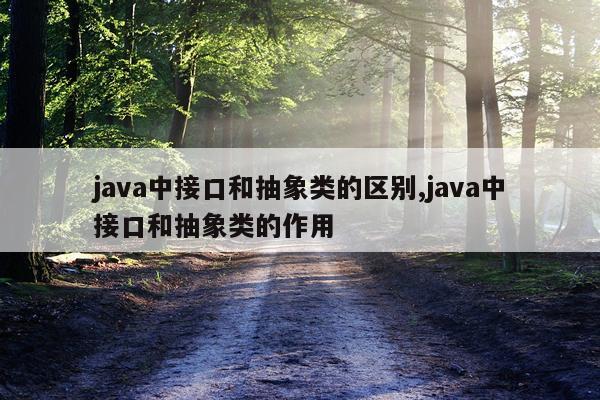 java中接口和抽象类的区别,java中接口和抽象类的作用