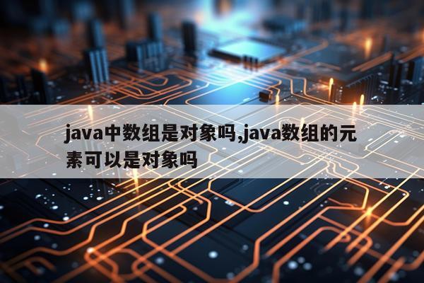 java中数组是对象吗,java数组的元素可以是对象吗