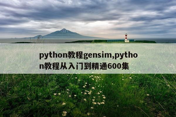python教程gensim,python教程从入门到精通600集