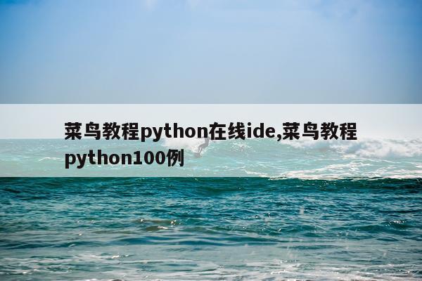 菜鸟教程python在线ide,菜鸟教程python100例