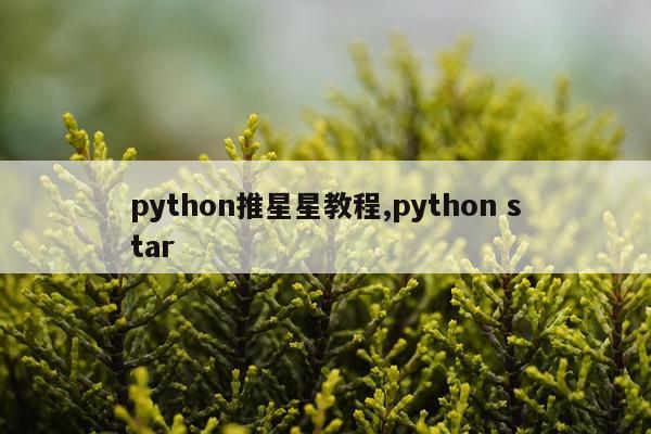 python推星星教程,python star
